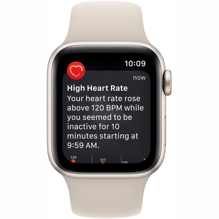 Viedpulksteņi Apple Watch SE (2nd Gen) GPS 40mm Starlight Aluminium Case with Starlight Sport Band [Demo, komplektācijā neietilpst lādētājs]